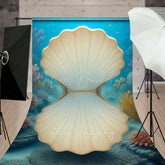 Lofaris Under The Sea Openclamshell Coral Sweep Backdrop